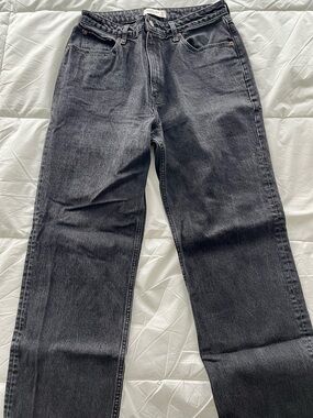 Abercrombie & Fitch Men's Charcoal Black Relaxed Jeans